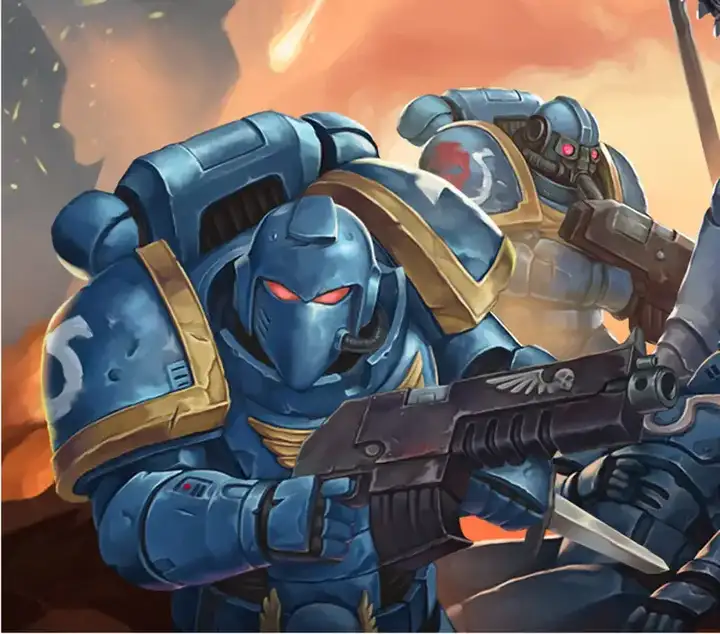 Warhammer 40k. FanArt. ultramarines (Ultramarines Close-Up) by Vitaly Perevoshikov