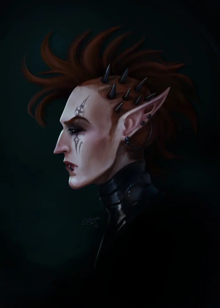 Illustration of Drukhari Archons