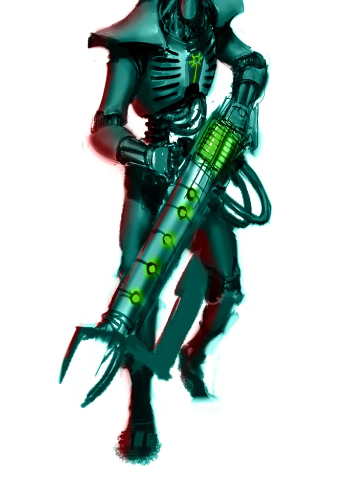 Illustration of Gauss Flayer & Gauss Blaster