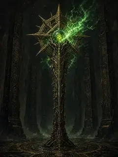Illustration of Staff of Light & Eldritch Lance